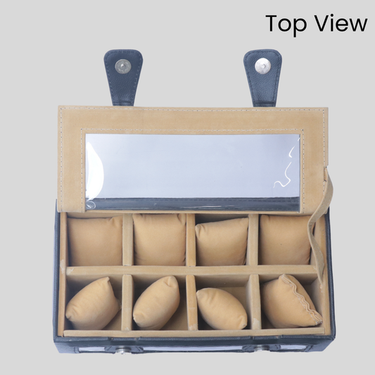 8 slot watch organiser box with pillow