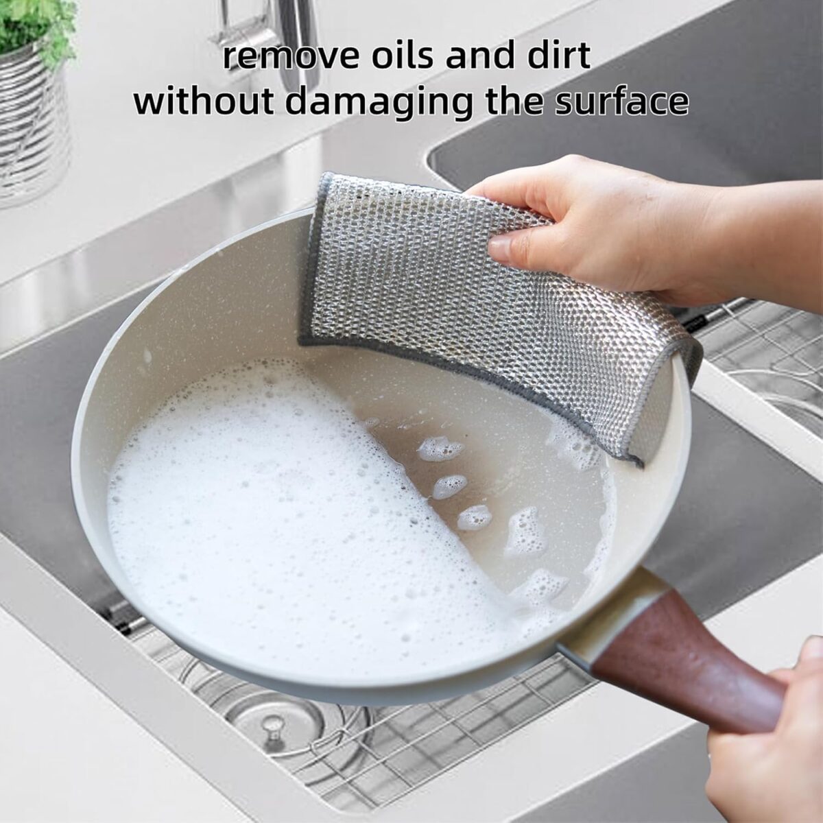 Non-Scratch Stainless Steel Wire Dish Cloth – Multipurpose Scrubber for Kitchen, Dishes, Sinks & Counters (Set of 30, Buy 20 Get 10 Free) - Image 5