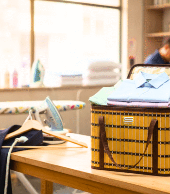 Premium Small Foldable Iron Caddy – Stylish & Space-Saving Laundry Organizer