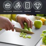 Stainless Steel Metal Chopping Board for Vegetable & Fruits - Image 6