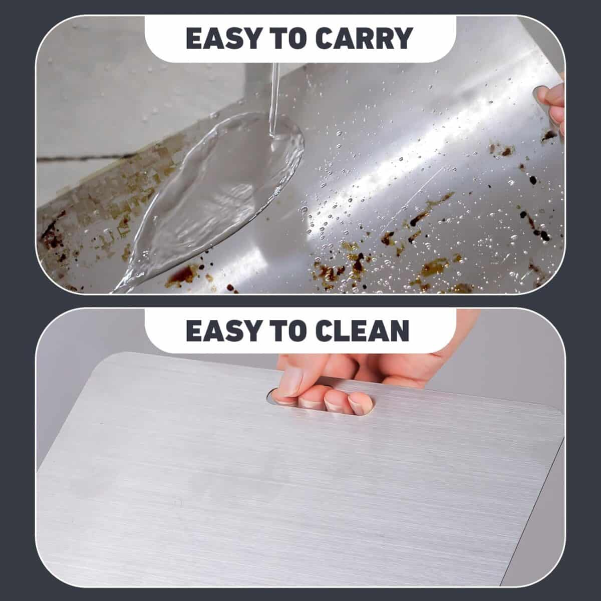 Stainless Steel Metal Chopping Board for Vegetable & Fruits - Image 7
