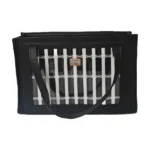 Black Tote Bag with black grille line design