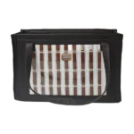 Black and Brown Tote Bag - front view