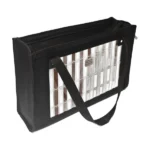 Black and Brown Tote Bag - top angle view